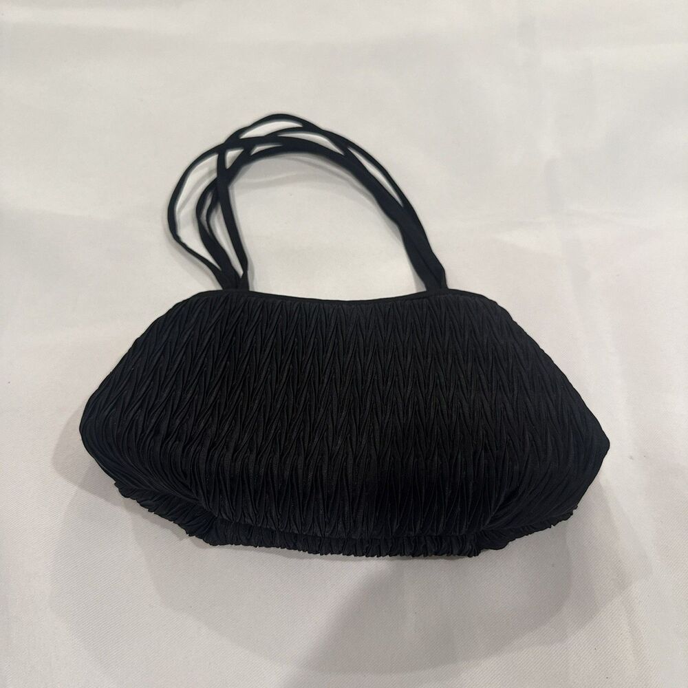 Whiting & Davis Womens Purse Black Small Handbag Bag Vintage VTG